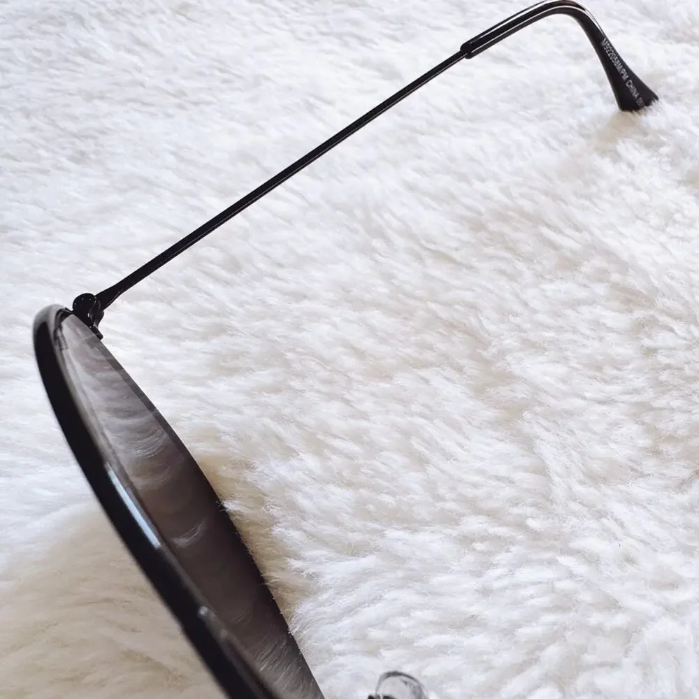 Flynn Black W/ Mirrored Lenses Aviator Sunglasses